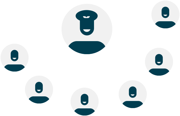 Icône de personnes connectées