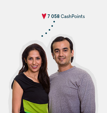 Image d’un couple qui gagne des CashPoints