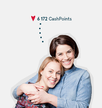Image de deux femmes qui gagnent des CashPoints